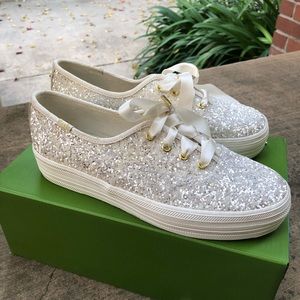 keds x kate spade new york triple glitter sneakers